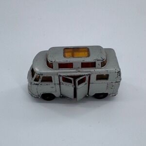 Matchbox Lesney No 34 Volkswagen Camper Van Silver Made in England Vintage Toy
